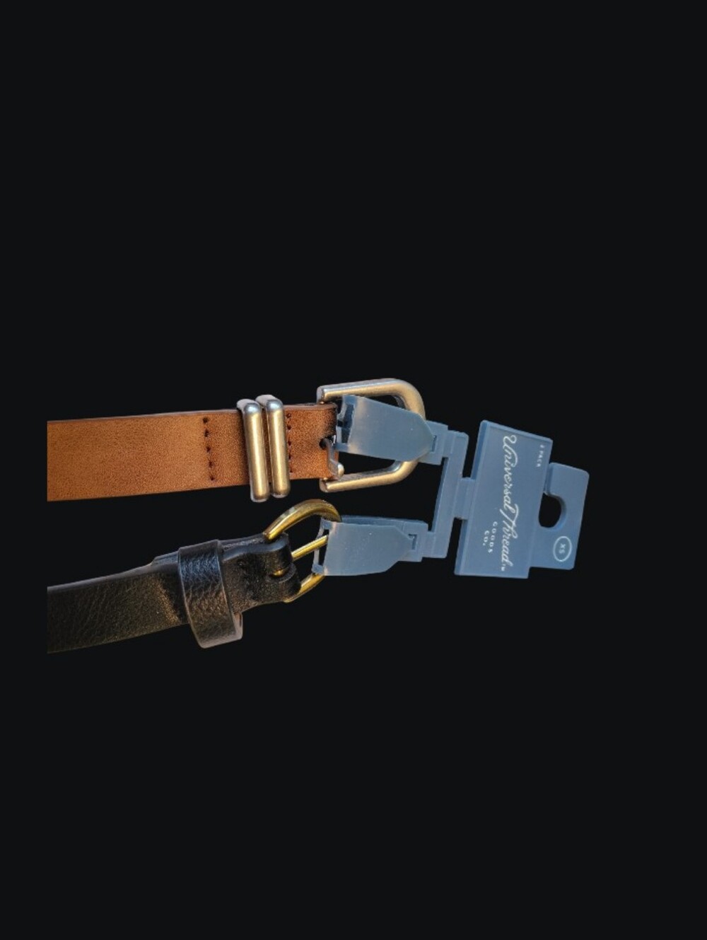 Universal Thread Two-Tone Brown and Black Women's Belt Set Size XS Nwt